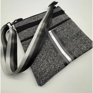 Haute Shore Crossbody Bag‎ Purse Shoulder Neoprene Gray Black